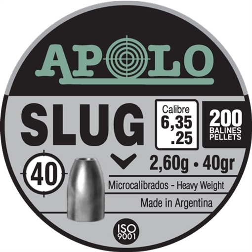 Picture of Hatsan Apolo Slug Air Rifle Pellets .25 Cal 40 gr 200/ct E19304