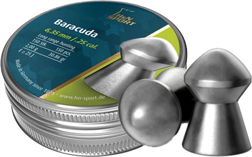 Picture of H&N Baracuda Lead Pellets 30.86 Grain .25 cal. 150 Pack 92186350001
