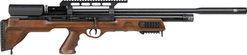 Picture of HATSAN BULLBOSS .25 PCP 1000 FPS BLACK/WOOD W/2 MAGS HGBULLBOSS25W