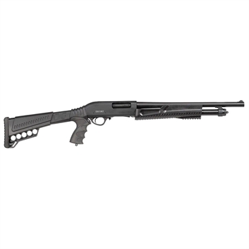 Picture of Escort Slugger Tactical Pump Shotgun 12ga 3" Chamber 5rd Capacity 18" Barrel Black Synthetic Stock HEST12180001