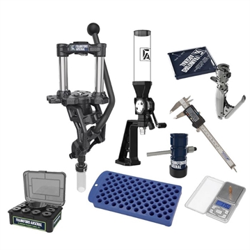 Picture of Frankford Arsenal Essentials Reloading Kit, Includes Frankford Arsenal F-1 Single Stage Press, Bench Top Powder Measure, Aluminum Powder Funnel Kit, Perfect Seat Hand Primer, Electronic Calipers, DS-750 Powder Scale, Powder Trickler and Universal Reloading Tray 1198151