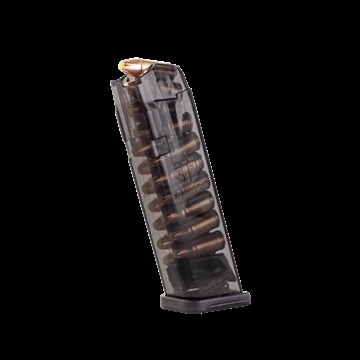 Picture of ETS Group Pistol Mags 17rd Standard 9mm Luger Compatible w/ Glock 19/26/45/18/19X/34 Smoke Polymer SMKGLK17