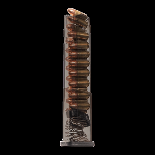 Picture of Elite Tactical Systems Carbon Smoke Handgun Magazine for Glock 43x/48 9mm Luger 19/rd SMK-GLK-43X-19 SMKGLK43X19