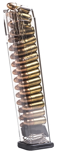 Picture of ETS Group Pistol Mags Competition Legal 27rd Extended 9mm Luger Compatible w/ Glock 17 Smoke Polymer SMKGLK9170