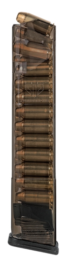 Picture of ETS Group Pistol Mags 24rd Extended 40 S&W Compatible w/Glock 22/23/24/27/35 Gen1-4 Clear Polymer GLK22170