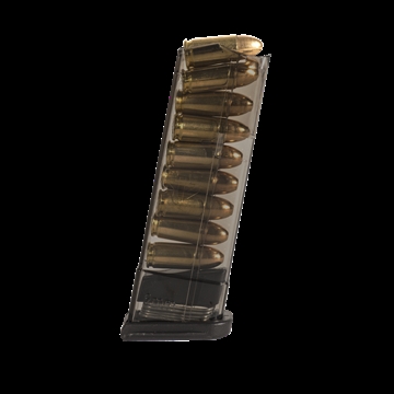 Picture of Elite Tactical Systems Group Magazine, 9MM, 9 Rounds, Fits Glock 43, Carbon Smoke SMK-GLK-43-9 SMKGLK439