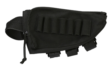 Picture of Evolution Outdoor Tactical Rifle Cheek Rest, Ammo Carrier, Polyester, Zippered Utility Pouch, Clear Pocket, Black 51322-EV