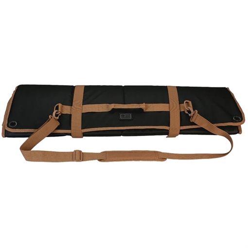 Picture of Evolution Outdoor Competition Shooting Mat, Folding, Elbow and Knee Pads, Includes Handle, Shoulder Strap, 4 Stakes, Coyote 51321-EV
