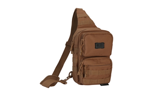 Picture of Evolution Outdoor Shoulder Sling Pack, Tactical Bag, Polyester, Padded Shoulder Strap, Adjustable, MOLLE Webbing, Coyote 51316-EV