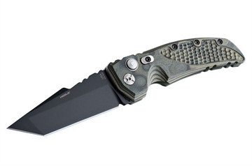 Picture of EX-A01 3.56 inch Automatic Folder Tanto Blade Black Finish G-10 Frame - G-Mascus Green HOG-34128