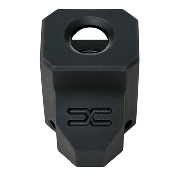 Picture of Faxon Firearms EXOS-543 Compensator for Gen 4 Black Anodized Aluminum 1/2"x28 Threads 1.10" OAL 9mm FFPACOMPDSG02