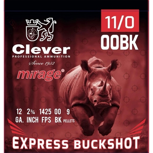 Picture of Clever MIRAGE EXPRESS BUCKSHOT 12GA 2-3/4'' 9 PELLET #00 250/CASE 823521