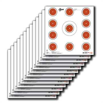 Picture of EZ-Aim Paper Targets Indoor SPOT Paper Hanging 12" x 12" Orange/White 13 Per Pkg 15245
