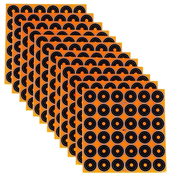 Picture of EZ-Aim Splash Reactive Self-Adhesive Paper Black/Orange 1" Bullseye 12 Pack 15250