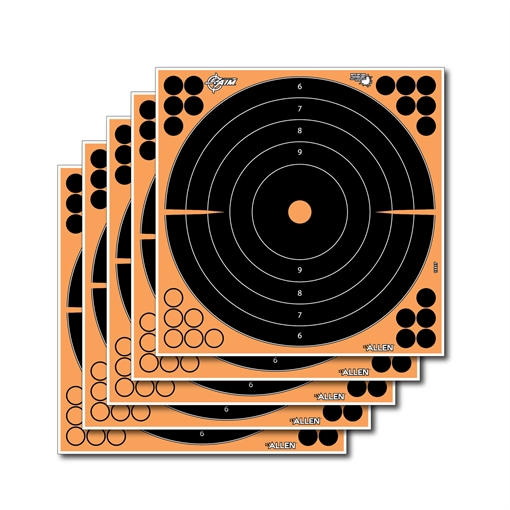 Picture of EZ-Aim Splash Reactive Self-Adhesive Paper Black/Orange 12" Bullseye 5 Pack 15317