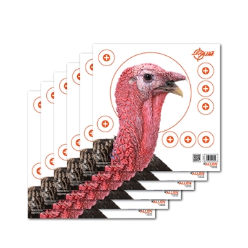 Picture of EZ-Aim Four Color Turkey Hanging Paper Target, For Use With Shotguns, 12" x 12" Multi-Color 6 Pack 15322
