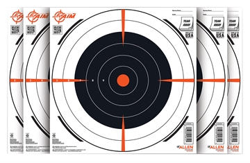 Picture of EZ-Aim Shooting Target Bullseye Paper Hanging 12" x 12" Black/White 100 Per Pack 15334100