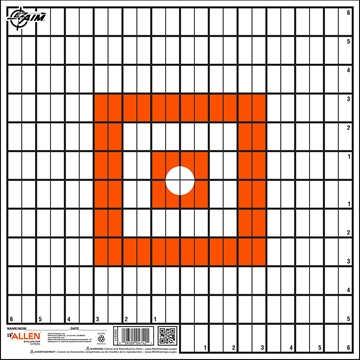 Picture of EZ-Aim Grid Target Paper Hanging 12"x12" Orange/White 12 Per Pack 15495