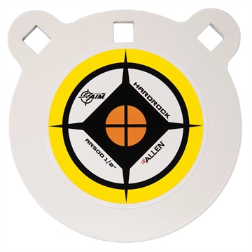 Picture of EZ-Aim Hardrock 6" AR500 Steel Gong Shooting Target .50" Thickness White / Yellow / Black 15597