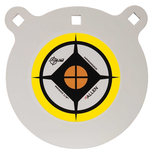 Picture of EZ-Aim Hardrock 8" Black/White/Yellow AR500 Steel Gong, 0.50" Thick, Hanging 15598