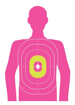 Picture of EZ-Aim In the Pink Paper Works w/Handgun/Shotgun/Airsoft Gun/BB Guns/Pellet Gun 12 x 18 Pink 8 Pack 15646