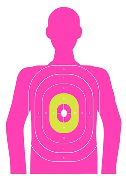 Picture of EZ-Aim In the Pink Silhouette Paper Works w/Handgun/Shotgun/Airsoft Gun/BB Guns/Pellet Gun Pink 3 Pack 15653
