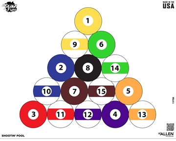 Picture of EZ-Aim Shootin' Pool Hanging Paper 24" x19" Multi-Color 4 Pack 15786