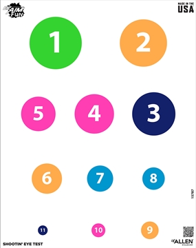 Picture of EZ-Aim Eye Test Hanging Paper 24" x19" Multi-Color 4 Pack 15787