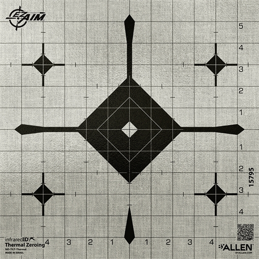 Picture of EZ-Aim Grid Bullseye Adhesive Thermal ID Bullseye Paper 12" x 12" Gray 15795