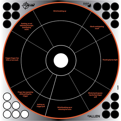 Picture of EzAim Reflective Handgun Trainer Adhesive Target 12x12 4 pk. 15239