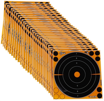 Picture of EZ-Aim Splash Reactive Self-Adhesive Paper Black/Orange 8" Bullseye 30 Pack 15221