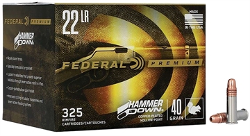 Picture of Federal Hammer Down Rimfire 22LR 40gr Copper Plated Hollow Point 325 Per Box/10 Case 22HAM