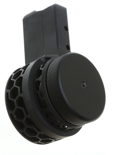 Picture of F5 MFG AR-15 .223/5.56 Skeletonized 50 Round Drum Magazine - Black | HEX Pattern F5-223SK-BLK