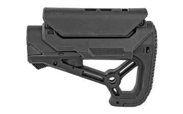 Picture of FAB Defense GL-Core S CP CQB Optimized Combat Buttstock w/Adjustable Cheek-Rest for AR-15/ M4 Black Fiberglass Reinforced Polymer FXGLCORESCP