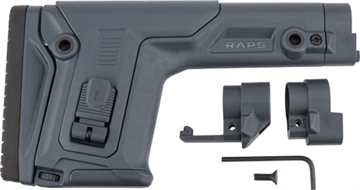 Picture of FAB Defense RAPS Rapid Adjustment Precision Stock Integrated Cheek-Rest & Adjustable LOP Ambidextrous 1Latch System Gray Polymer FXRAPSGR
