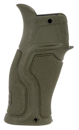 Picture of FAB Defense FX-GRADUSG Gradus Ergonomic Pistol Grip 15 Degree OD Green Polymer with Rubber Overmold for AR-15, AR-10, M4, M16 FXGRADUSG