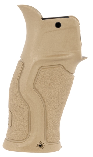 Picture of FAB Defense FX-GRADUST Gradus Ergonomic Pistol Grip 15 Degree Flat Dark Earth Polymer with Rubber Overmold for AR-15, AR-10, M4, M16 FXGRADUST