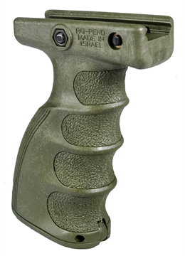 Picture of FAB Defense AG-44S Quick Release Ergonomic Foregrip Compatible w/1913 Mil-STD Picatinny Rail OD Green Reinforced Polymer FXAG44SG