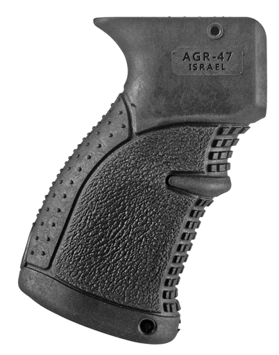 Picture of FAB Defense AGR-47 Ergonomic Rubberized Pistol Grip for AK-47/74/ AKS-74U Krinkov/ ATI Galil Fiberglass Reinforced Black Polymer FXAGR47B
