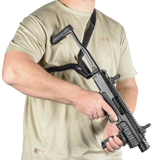 Picture of FAB Defense Bungee One Point Tactical Sling Black Elastic 23.60" OAL Bungee AR Platform FXBUNGEEB