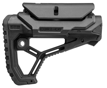Picture of F.A.B. Defense GL-Core CP AR-15 Buttstock, Fits Mil-Spec And Commercial Tubes, Adjustable Cheek Rest, Black FX-GLCORECPB FXGLCORECPB