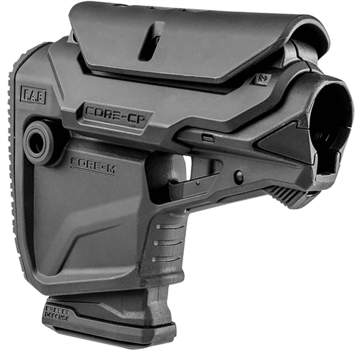 Picture of F.A.B. Defense GL-CORE M CP, Adjustable AR-15 Buttstock, Fits Mil-Spec And Commercial Tubes, Black, Inlcudes (1) 10 Round Magazine FX-GLCOREMAGCPB FXGLCOREMAGCPB