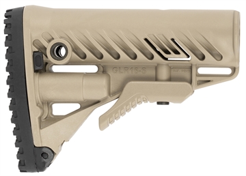 Picture of FAB Defense GLR-16 Buttstock for AR-15/ M16 Flat Dark Earth Polymer FXGLR16T