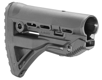 Picture of FAB Defense GL-Shock Buttstock for M16/ M4 w/Anti-Rattle Mechanism Black Polymer FXGLSHOCK
