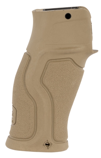 Picture of FAB Defense Gradus Ergonomic Beavertail Pistol Grip for AR-15/ AR-10/ M16/ M4 Rubberized Flat Dark Earth Overmold Polymer Core FXGRADUSFBVT