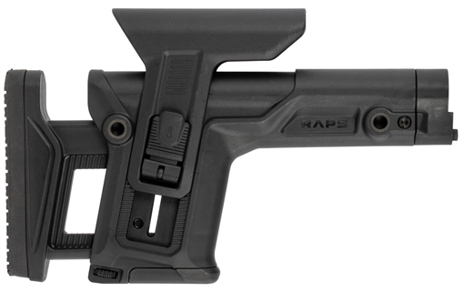 Picture of FAB Defense RAPS Rapid Adjustment Precision Stock Integrated Cheek-Rest & Adjustable LOP Ambidextrous 1Latch System Black Polymer FXRAPS