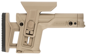 Picture of FAB Defense RAPS Rapid Adjustment Precision Stock Integrated Cheek-Rest & Adjustable LOP Ambidextrous 1Latch System Flat Dark Earth Polymer FXRAPST