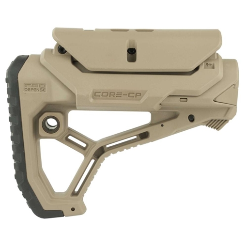 Picture of FAB Defense GL-Core Buttstock for AR-15/ M4 w/Adjustable Cheek-Rest Flat Dark Earth Fiberglass Reinforced Polymer FXGLCORECPT