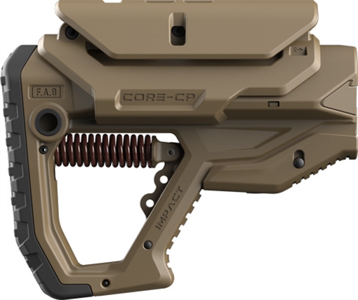 Picture of F.A.B. DEFENSE IMPACT RECOIL BUTTSTOCK AR-15 FDE W/CHK REST FXCIMPACTCPT