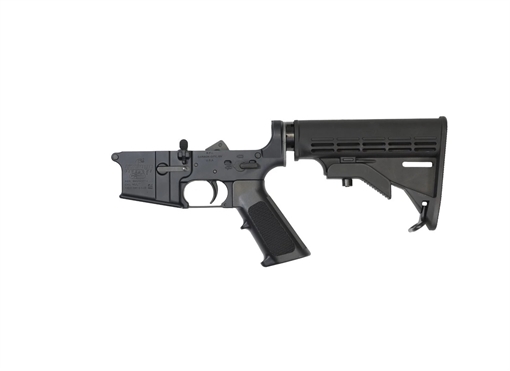 Picture of FACTORY BLEM - Bushmaster XM15-E2S Forged Complete AR15 Lower Receiver - Black | M4 Collapsible Stock B-99-20005-BLK-M